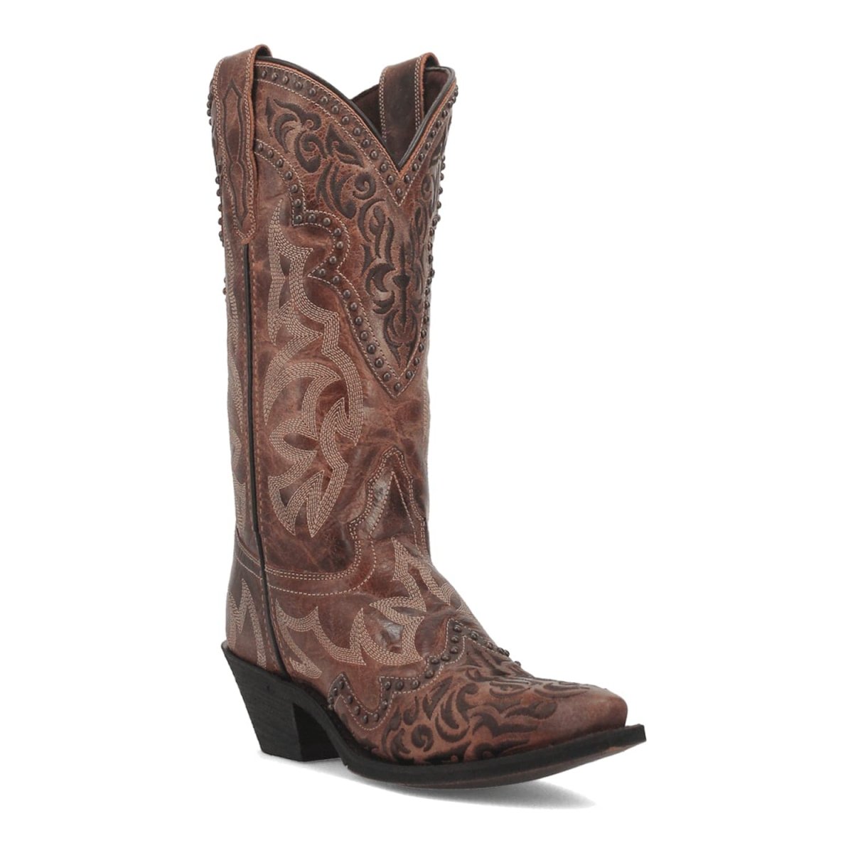 Laredo Women's Braylynn Snip Toe Leather Boots - Brown 52410 - 6M