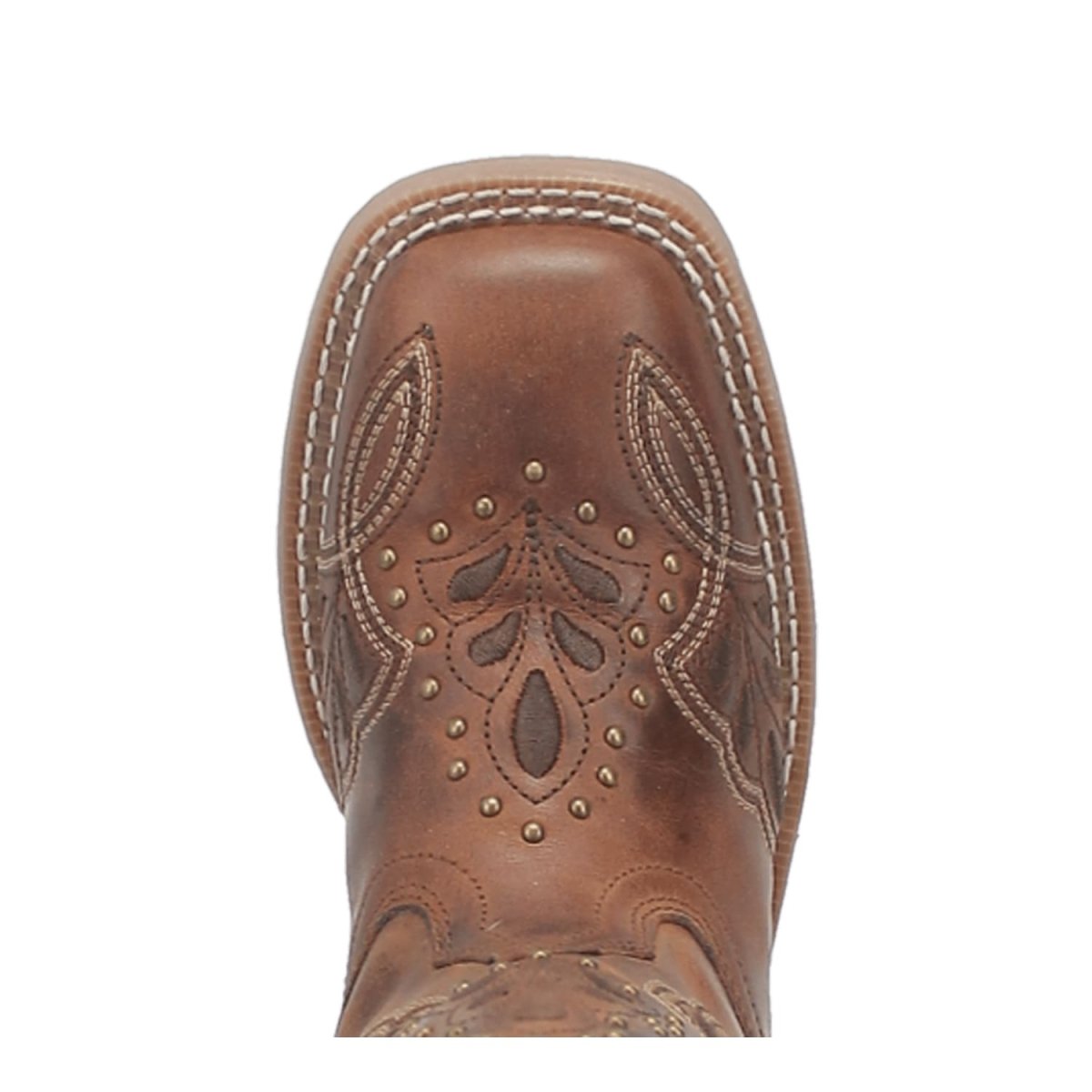 Laredo Women's Dionne Broad Square Toe Leather Boots - Brown 5972 - 6M