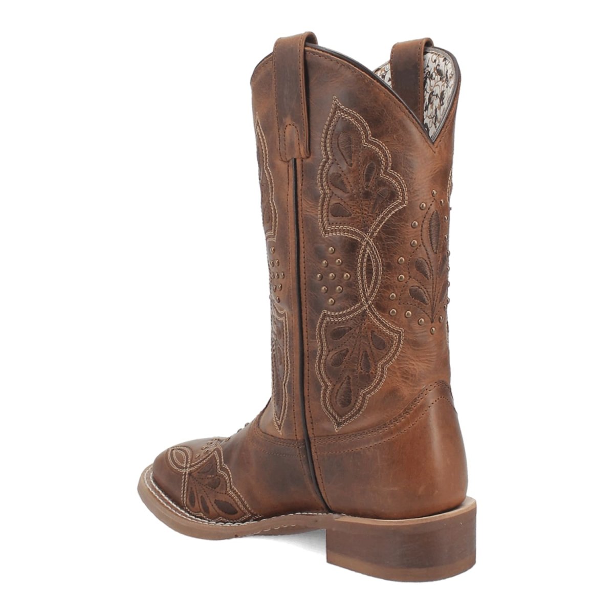 Laredo Women's Dionne Broad Square Toe Leather Boots - Brown 5972 - 6M