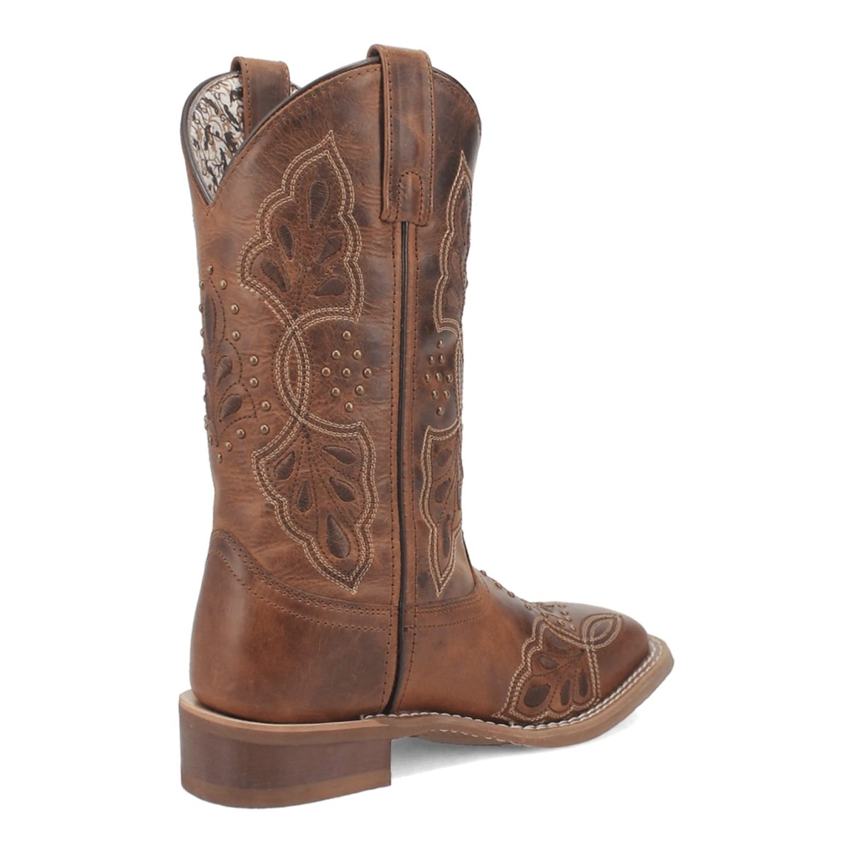 Laredo Women's Dionne Broad Square Toe Leather Boots - Brown 5972 - 6M
