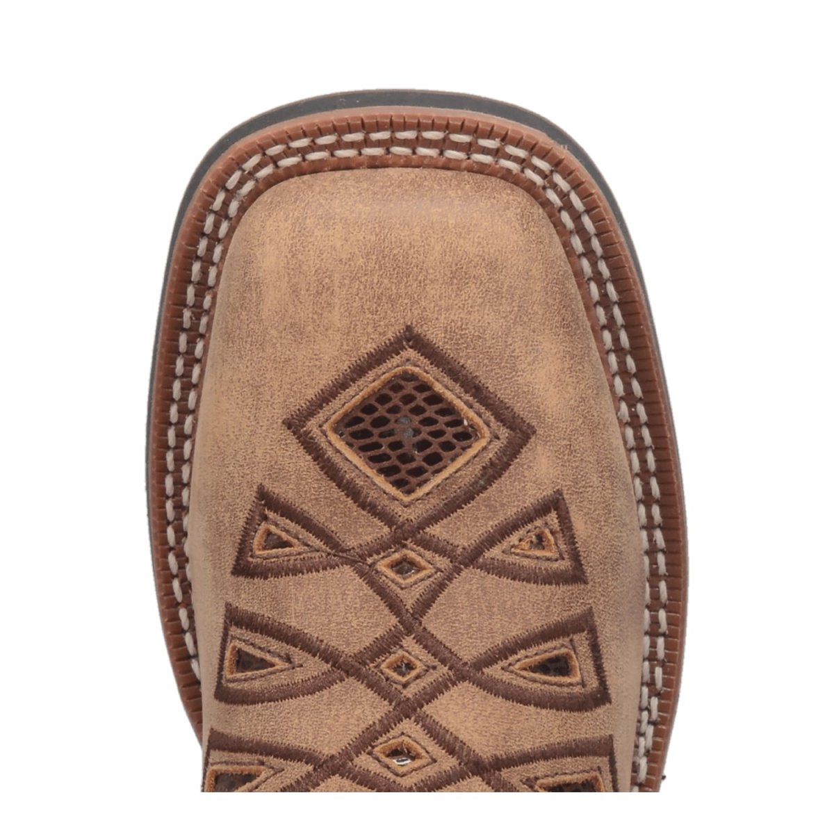 Laredo Women's Kite Days Broad Square Toe Leather Boots - Brown / Bone 5821 - 6M