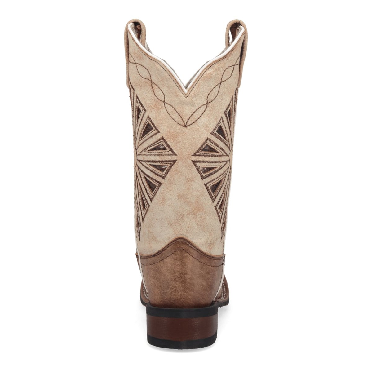 Laredo Women's Kite Days Broad Square Toe Leather Boots - Brown / Bone 5821 - 6M
