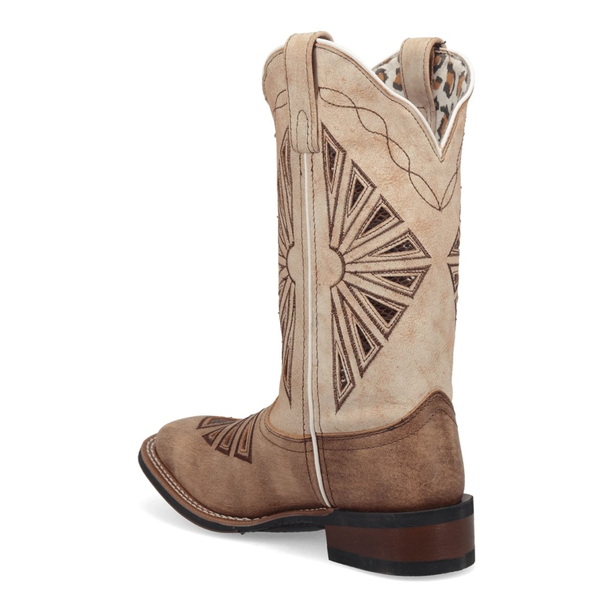 Laredo Women's Kite Days Broad Square Toe Leather Boots - Brown / Bone 5821 - 6M