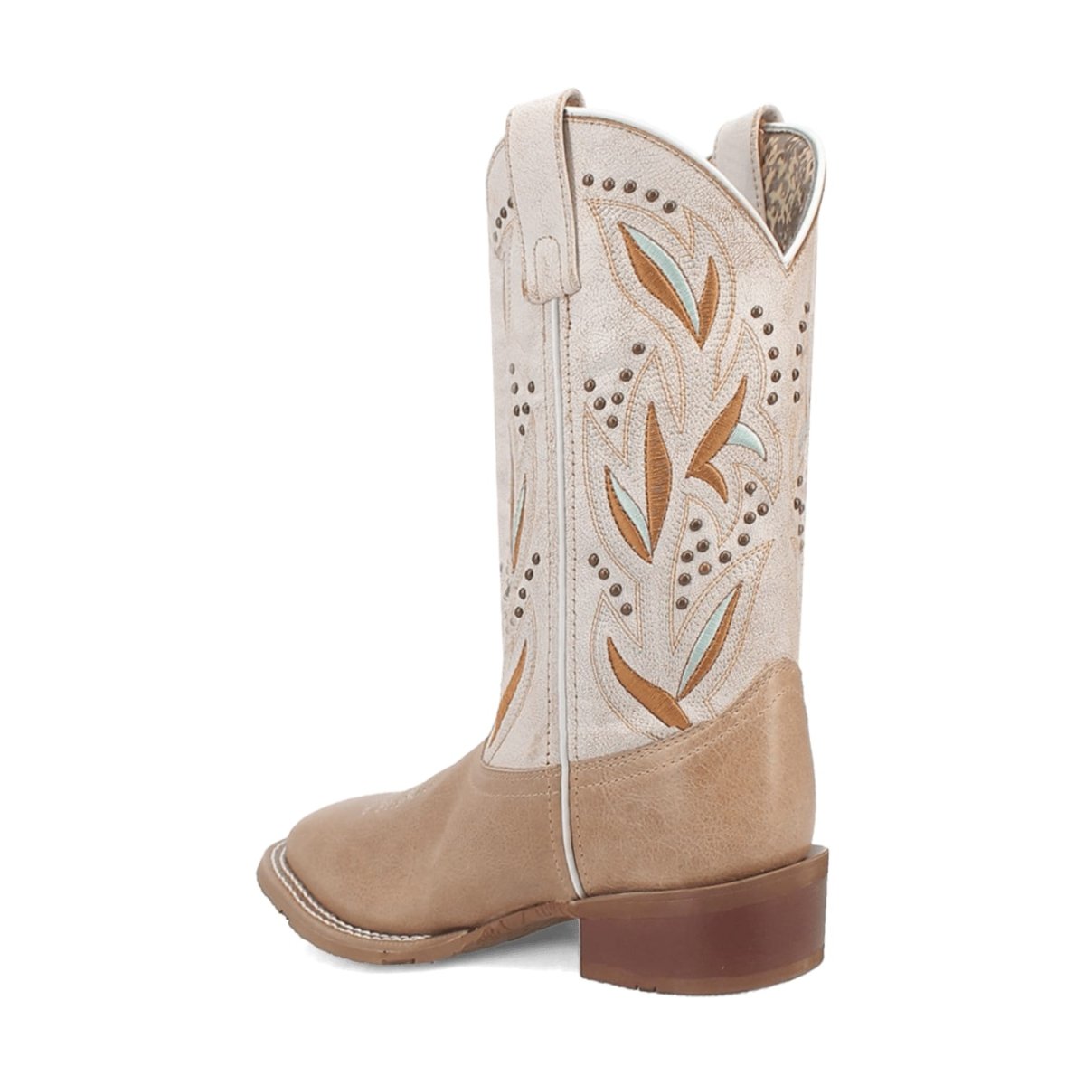 Laredo Women's Lydia Broad Square Toe Leather Boots - Sand 5603 - 6M