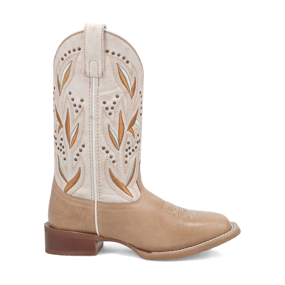 Laredo Women's Lydia Broad Square Toe Leather Boots - Sand 5603 - 6M