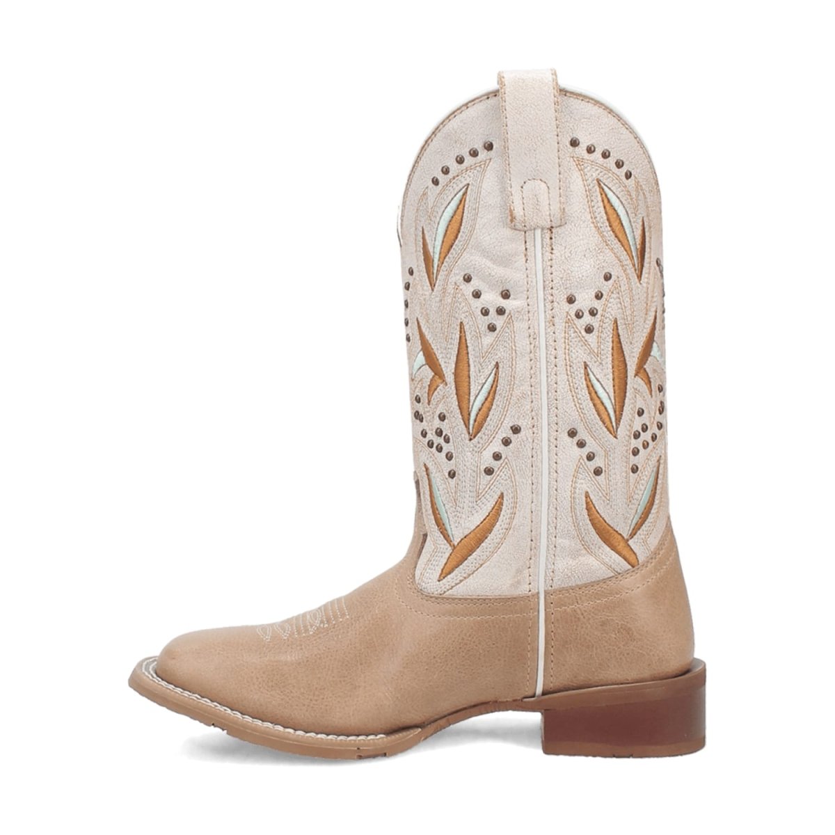 Laredo Women's Lydia Broad Square Toe Leather Boots - Sand 5603 - 6M