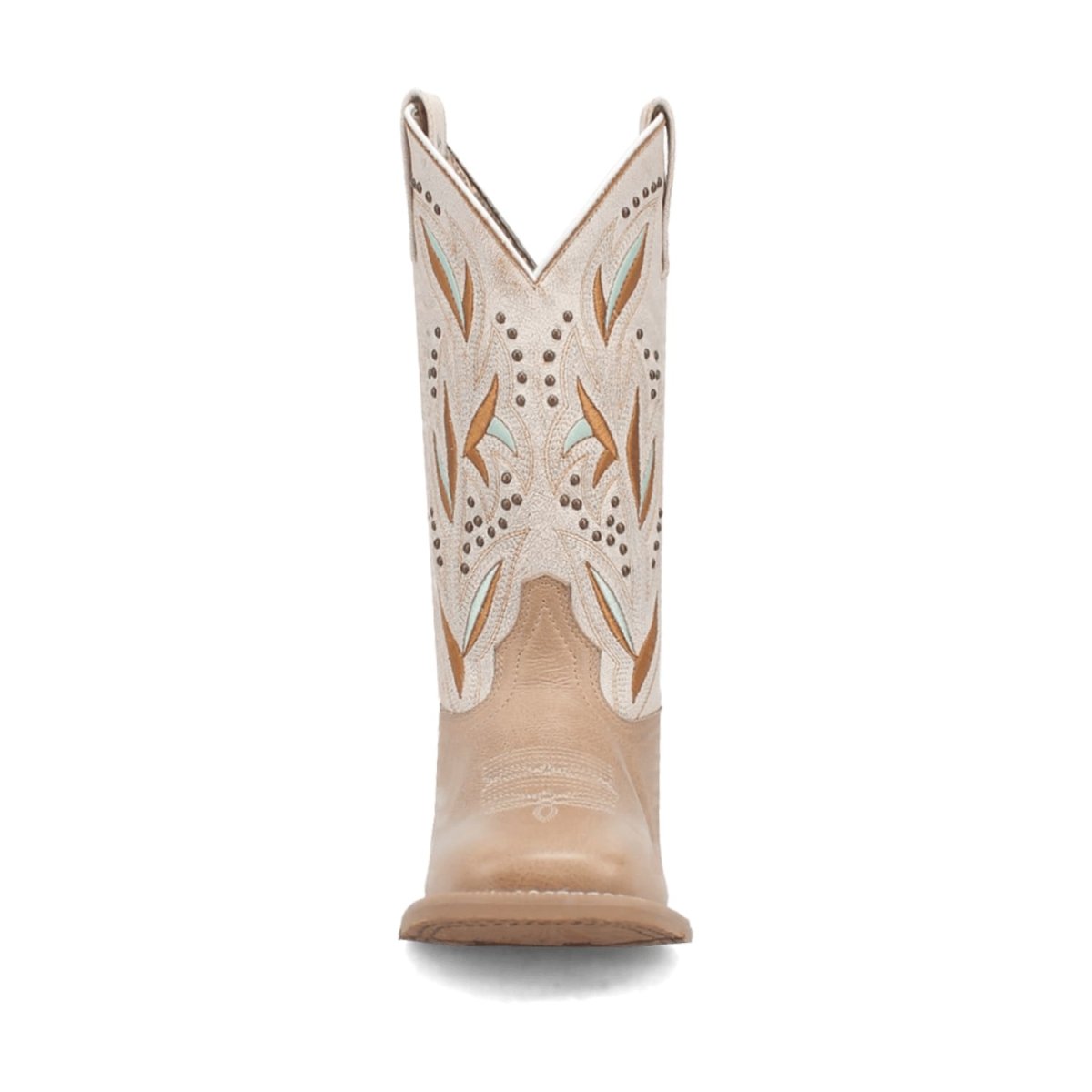Laredo Women's Lydia Broad Square Toe Leather Boots - Sand 5603 - 6M