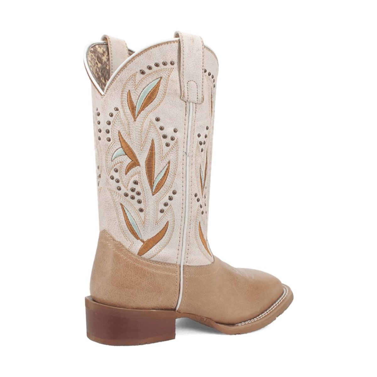 Laredo Women's Lydia Broad Square Toe Leather Boots - Sand 5603 - 6M