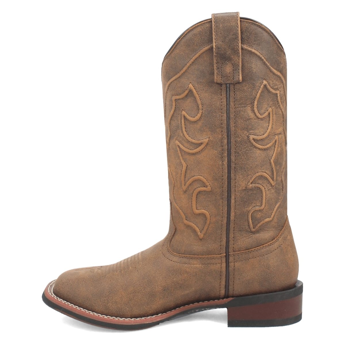 Laredo Women's Megan Broad Square Toe Leather Boots - Tan 3119 - 6M