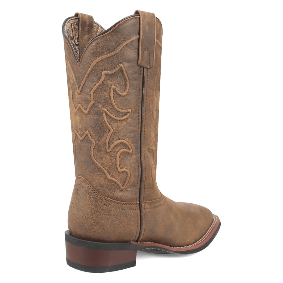 Laredo Women's Megan Broad Square Toe Leather Boots - Tan 3119 - 6M