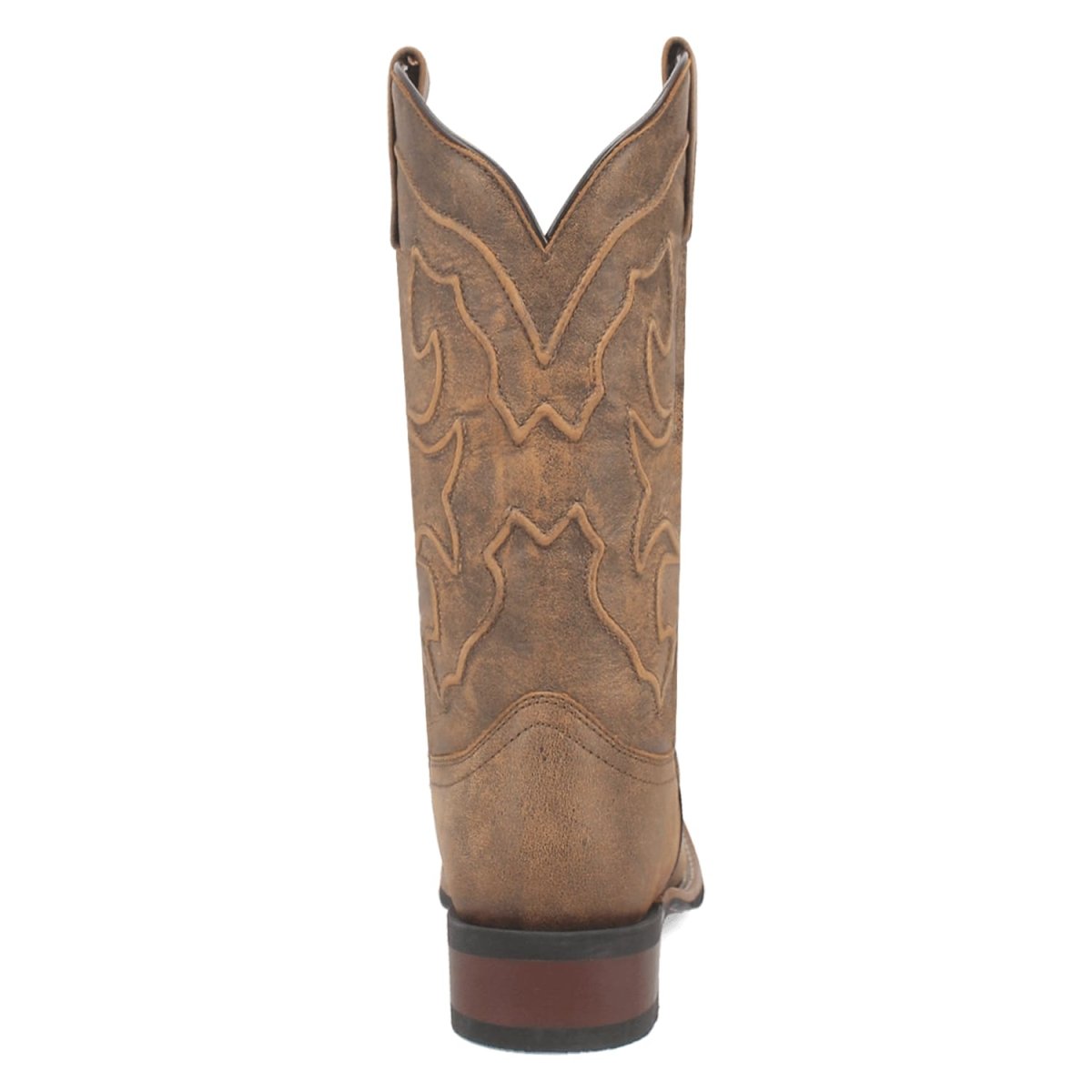 Laredo Women's Megan Broad Square Toe Leather Boots - Tan 3119 - 6M