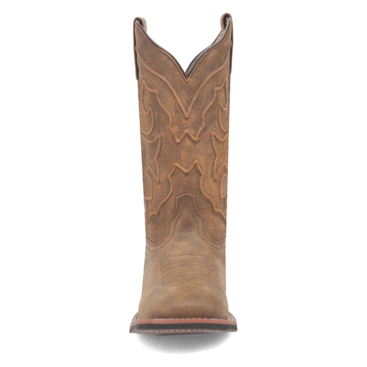 Laredo Women's Megan Broad Square Toe Leather Boots - Tan 3119 - 6M