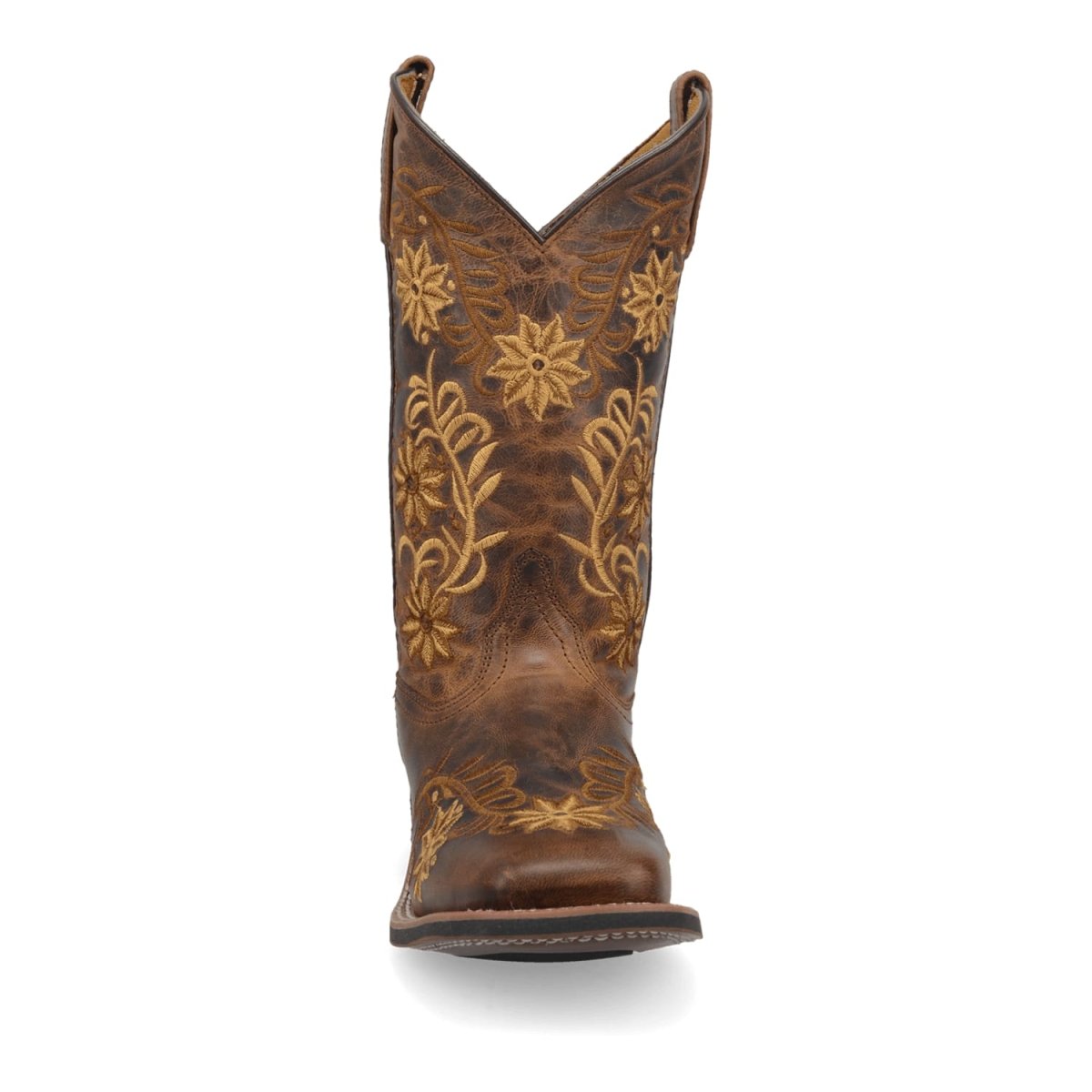 Laredo Women's Secret Garden Broad Square Toe Leather Boots - Brown 5822 - 6M