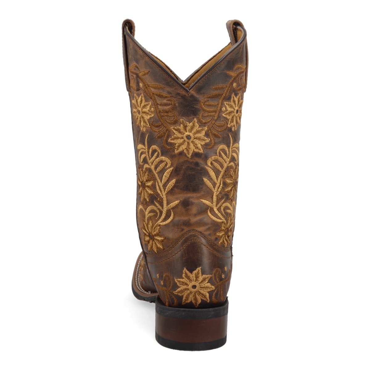 Laredo Women's Secret Garden Broad Square Toe Leather Boots - Brown 5822 - 6M