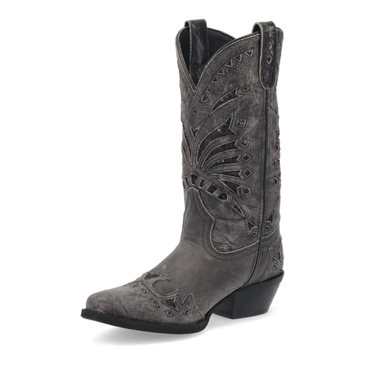 Laredo Women's Stevie Snip Toe Leather Boots - Black 52120 - 6M