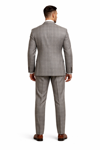 Light Grey Plaid Suit - 1920 Vintage Suit