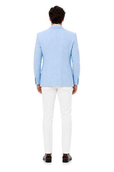 Linen Blazer - Light Blue Linen Sportcoat