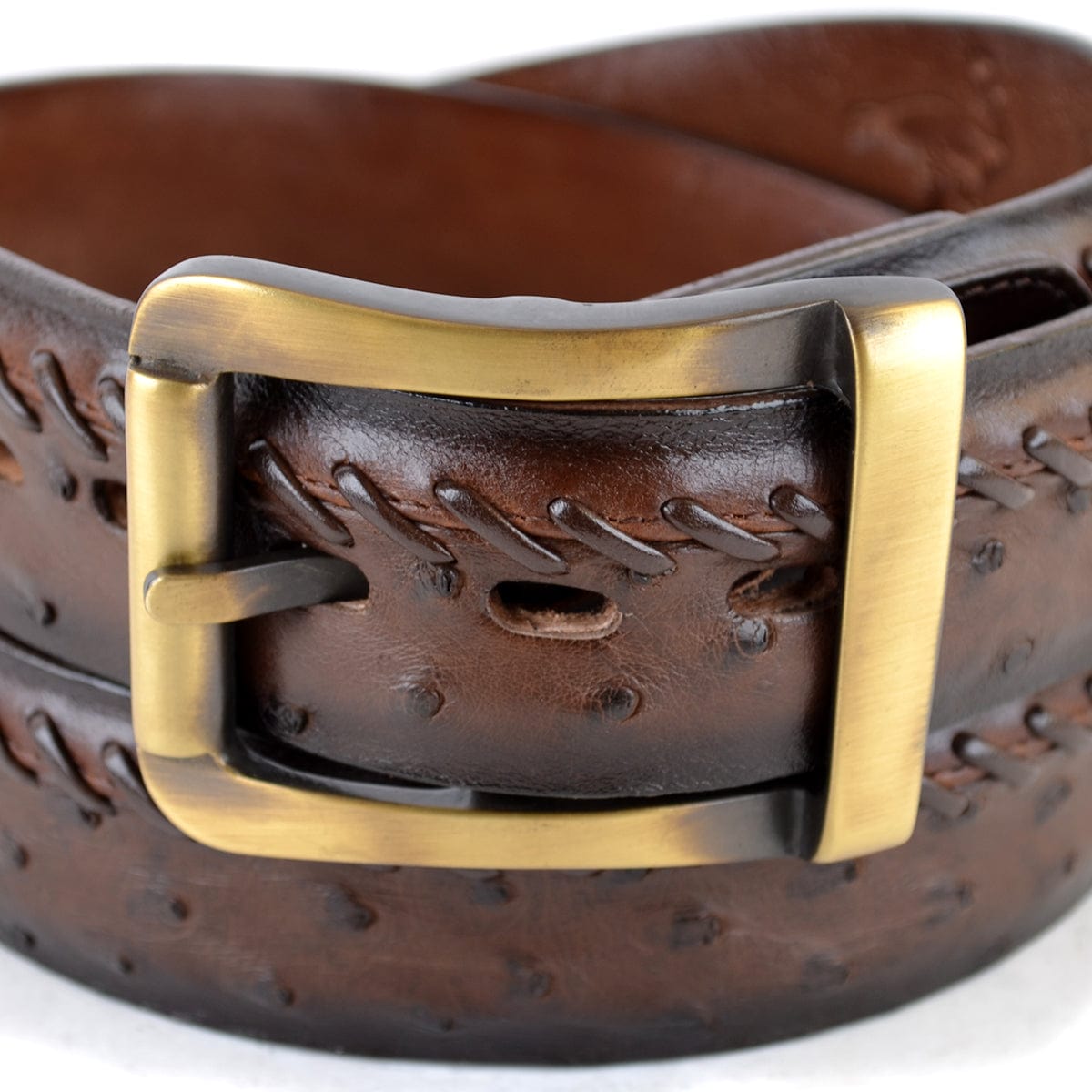 Los Altos Boots Belts 32 Men's Los altos Original Ostrich Skin Casual Belt C230307