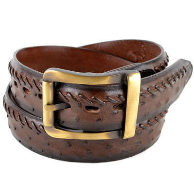 Men's Los altos Original Ostrich Skin Casual Belt C230307