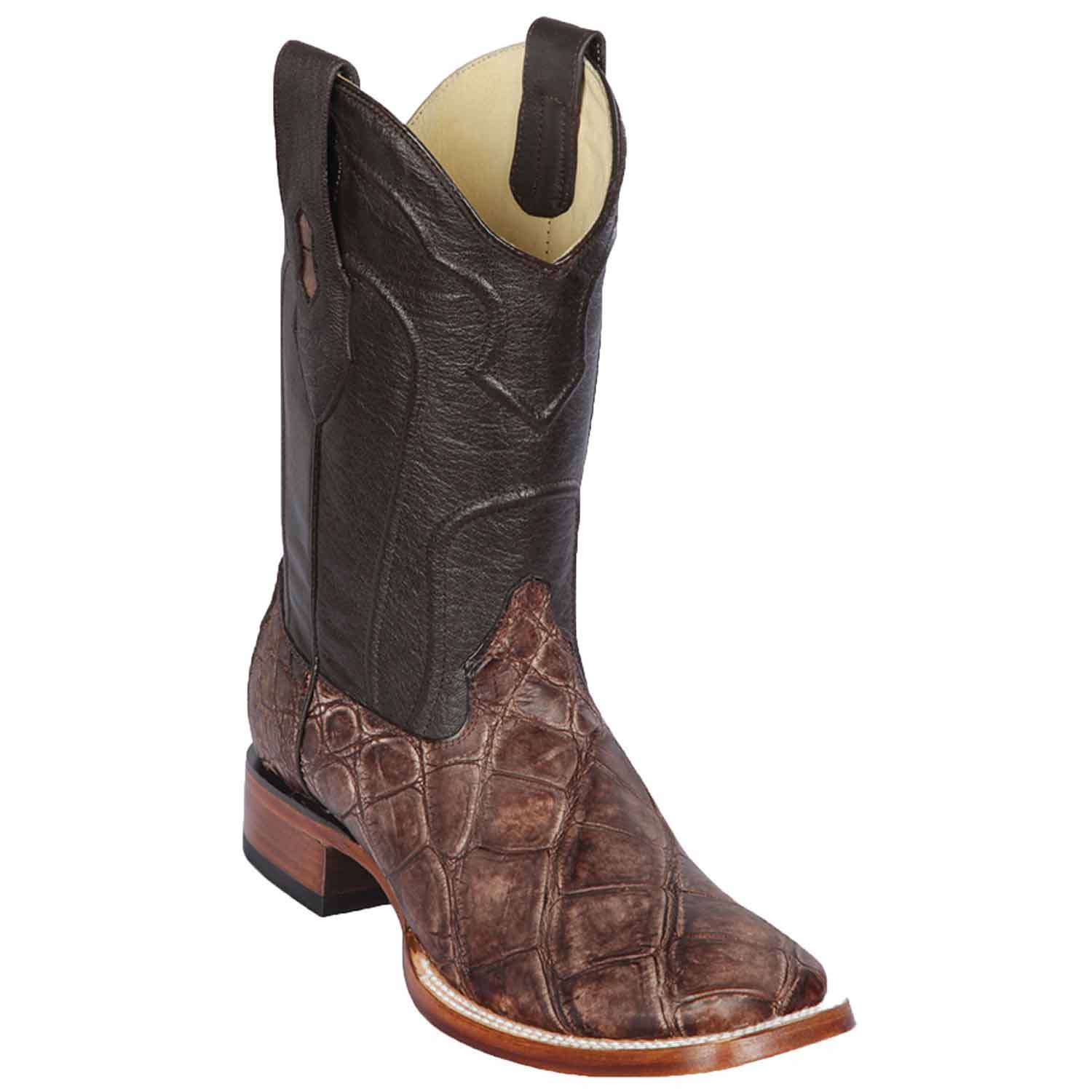 Men's Los Altos Alligator Wide Square Toe Boots 82258 - 6