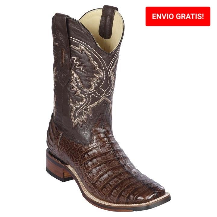 Men's Los Altos Caiman Belly Wide Square Toe Boots 82682 - 6