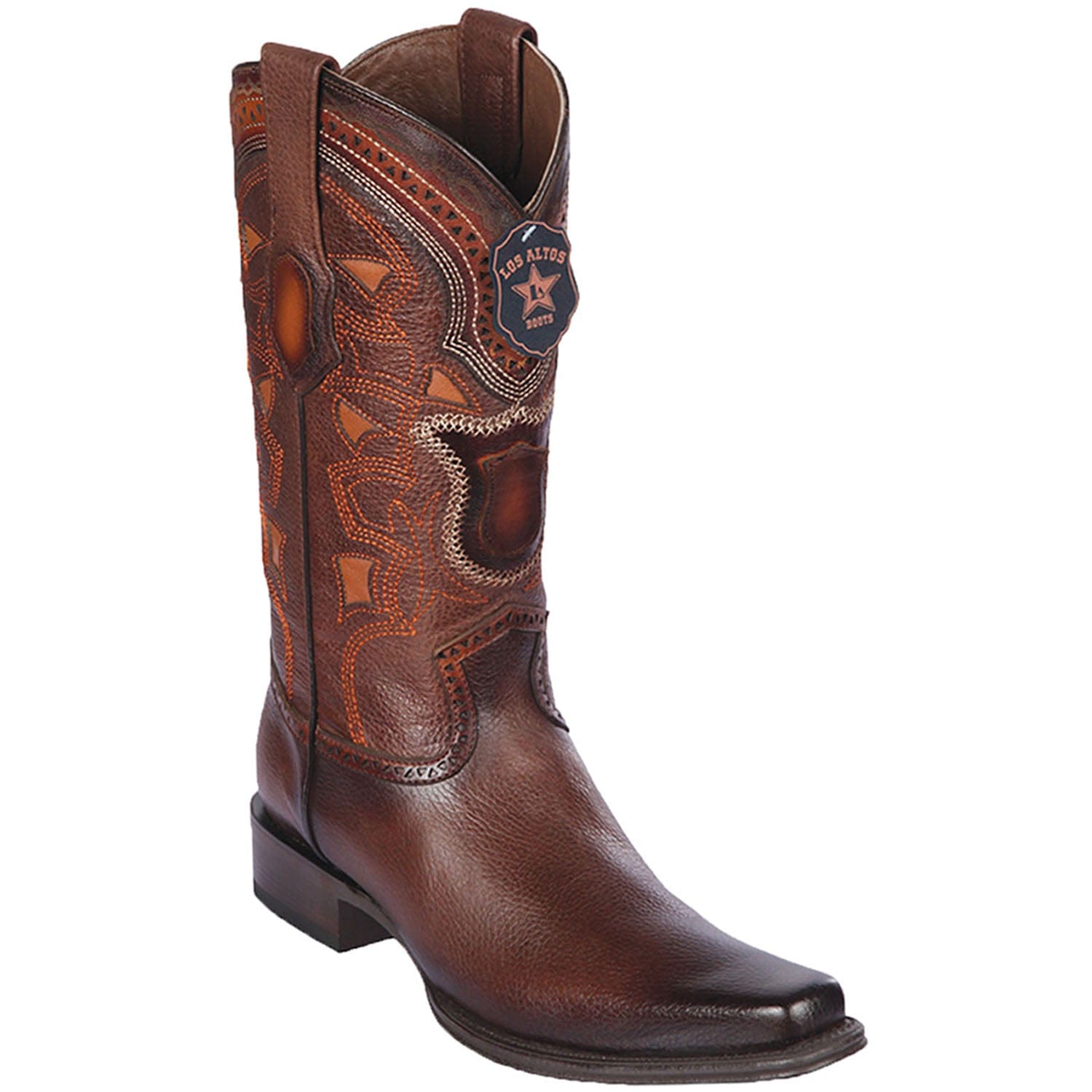Men's Los Altos Genuine Leather European Square Toe Boots 7627 - 6