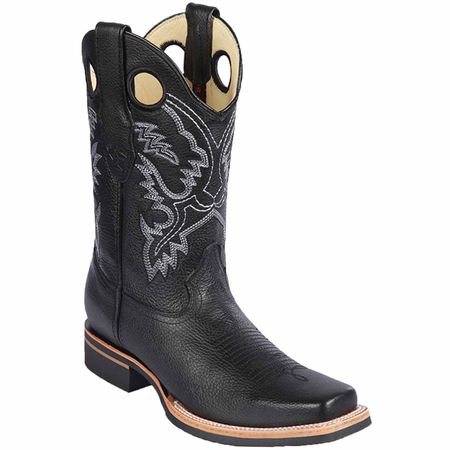Men's Los Altos Genuine Leather Rodeo Square Toe Boots 81327 - 6