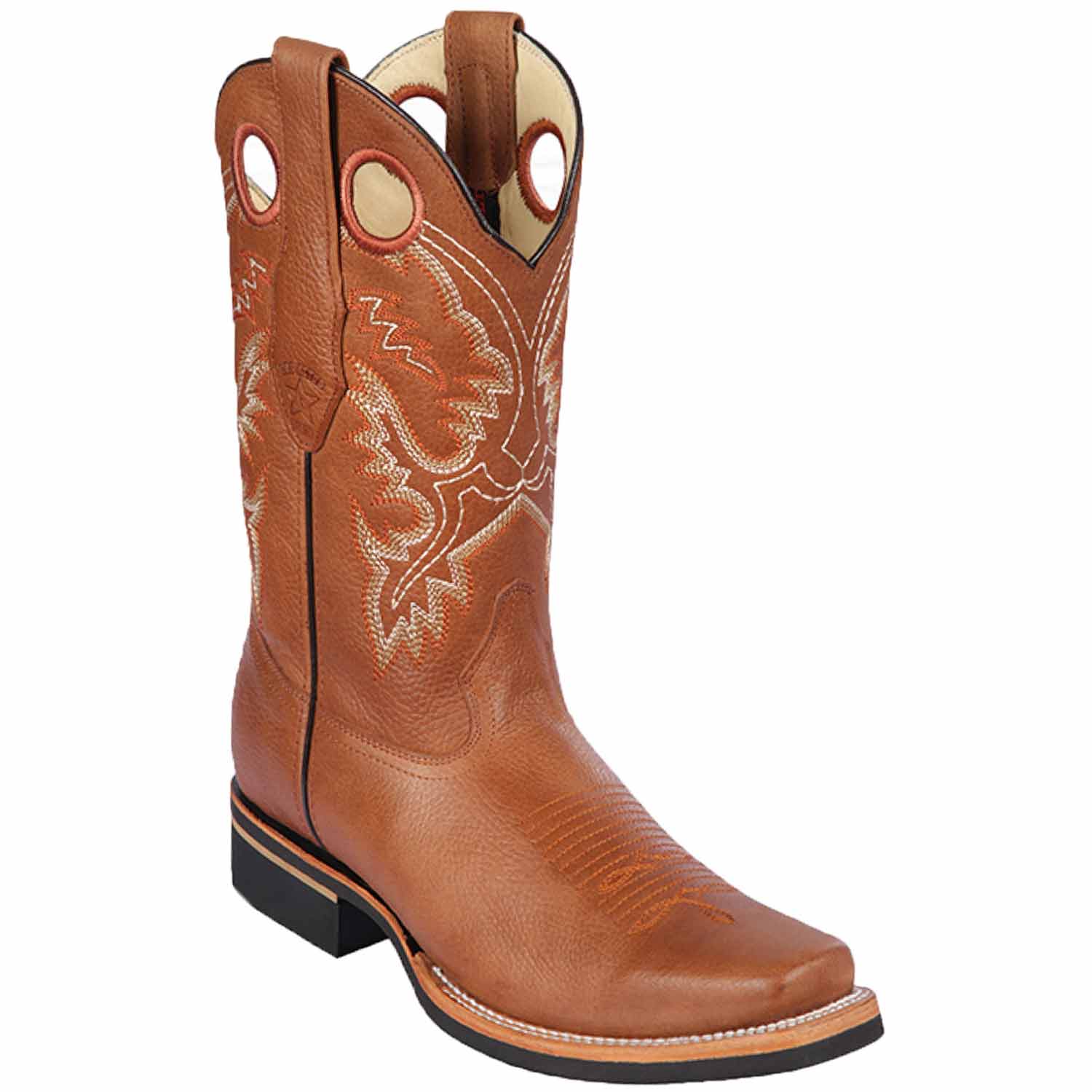 Men's Los Altos Genuine Leather Rodeo Square Toe Boots 81327 - 6