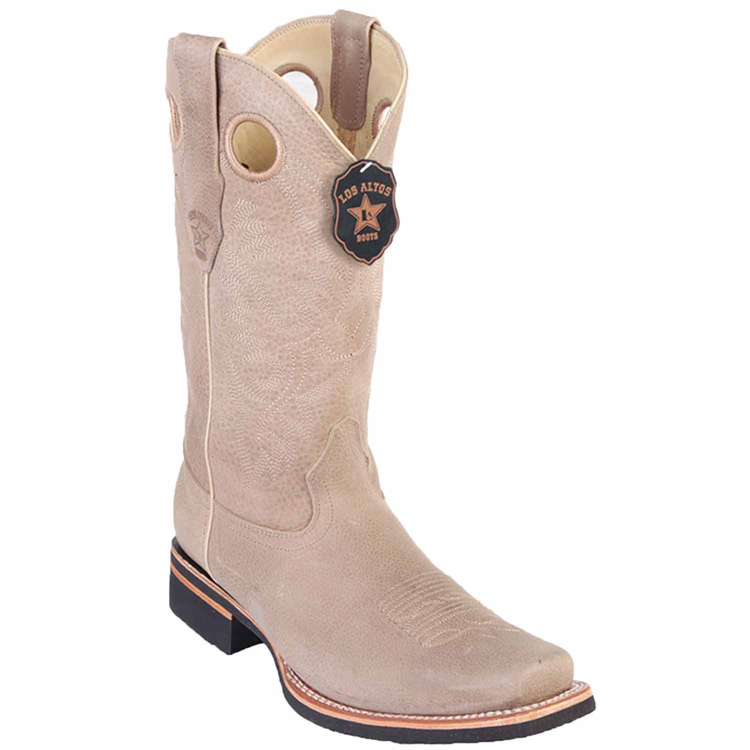 Men's Los Altos Genuine Leather Rodeo Square Toe Boots 813E27 - 6