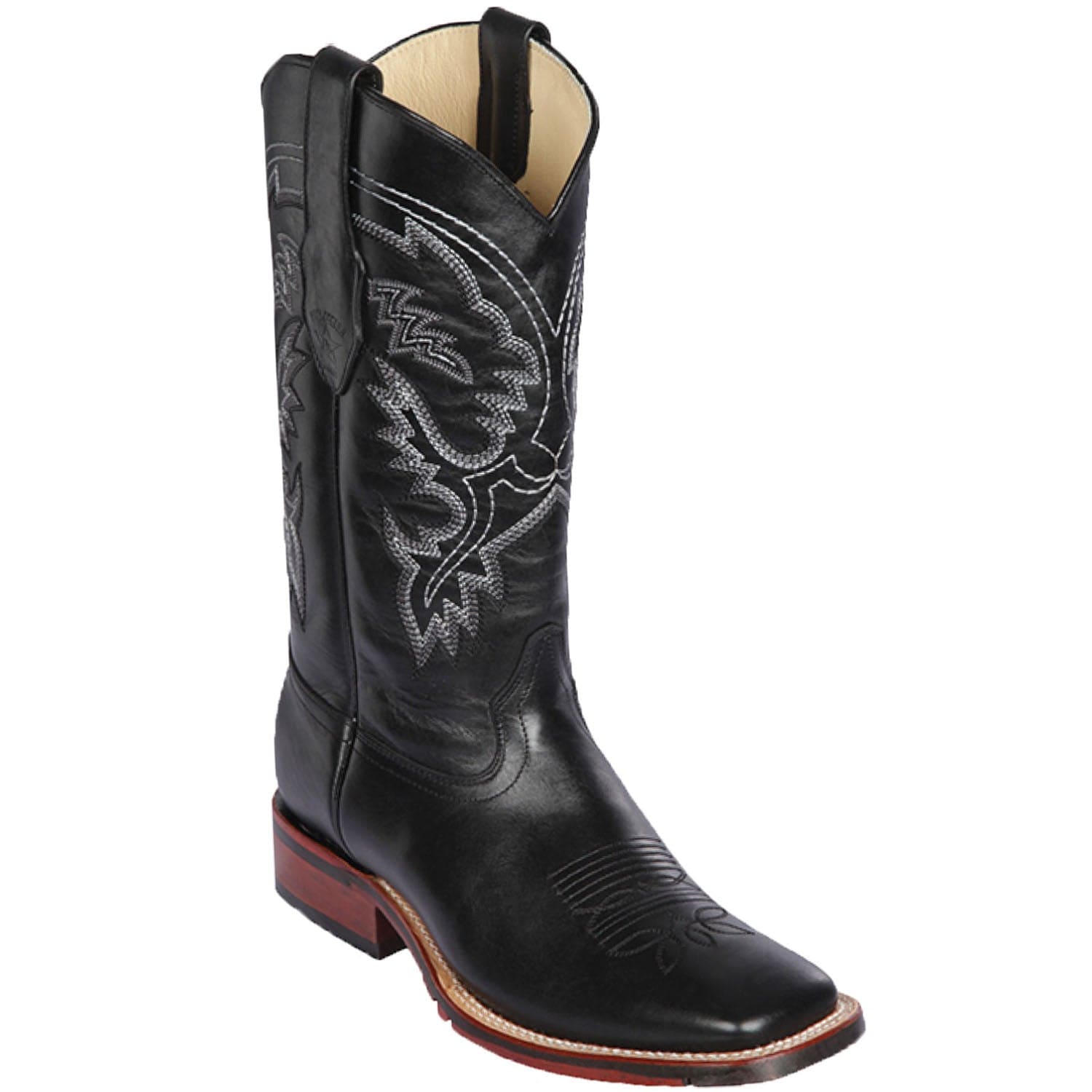 Men's Los Altos Genuine Leather Wide Square Toe Boots 82638 - 6