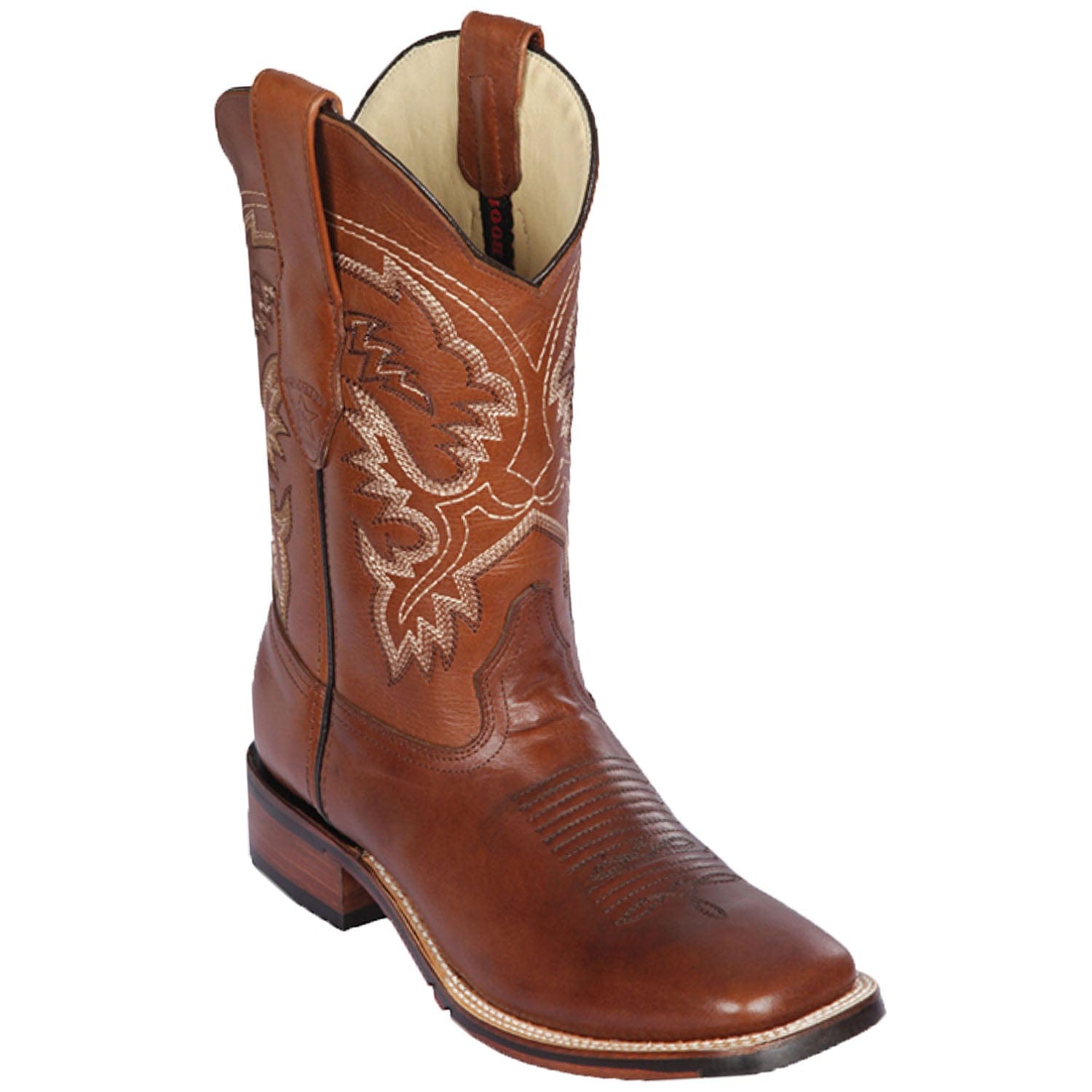 Men's Los Altos Genuine Leather Wide Square Toe Boots 82638 - 6
