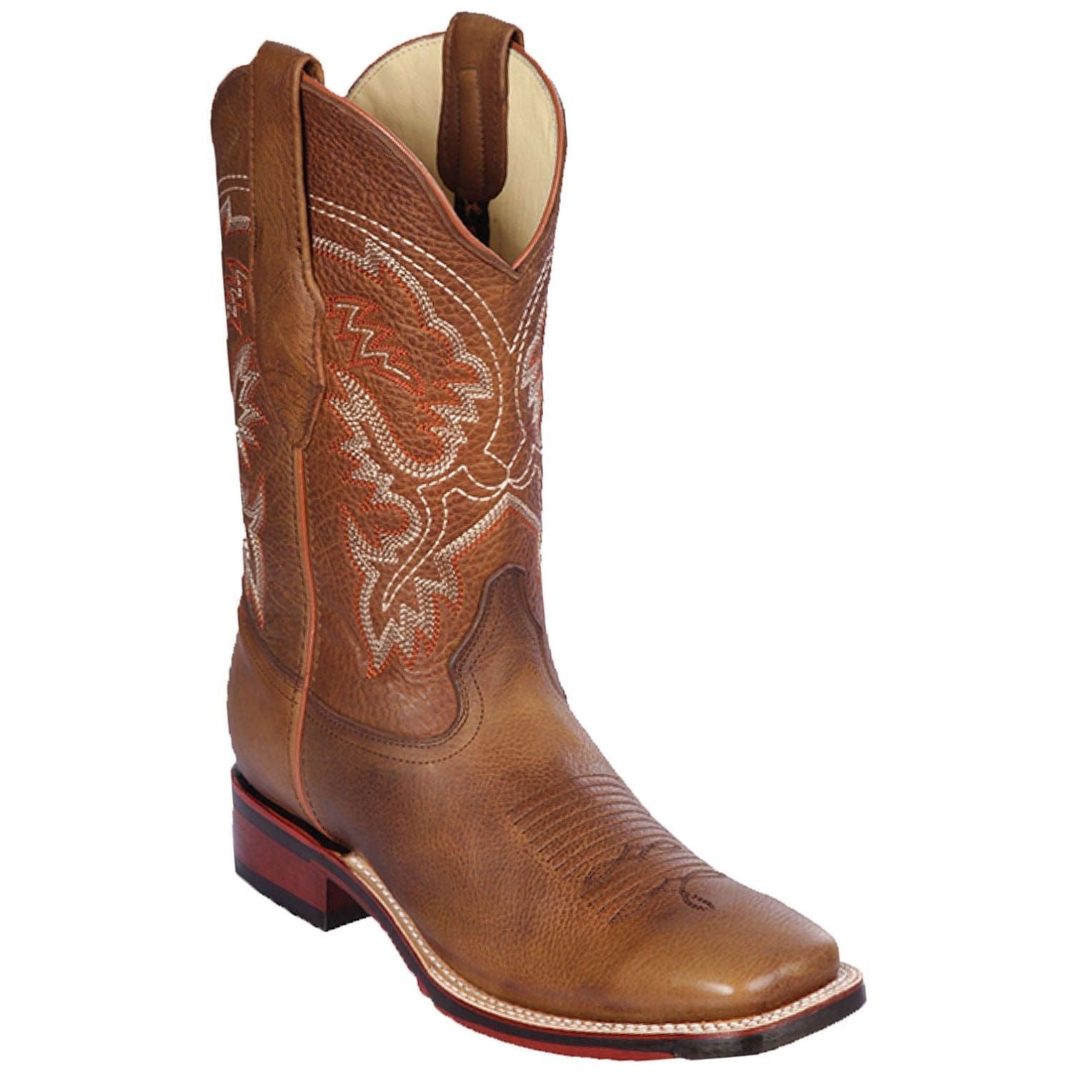 Men's Los Altos Genuine Leather Wide Square Toe BootS 82699 - 6