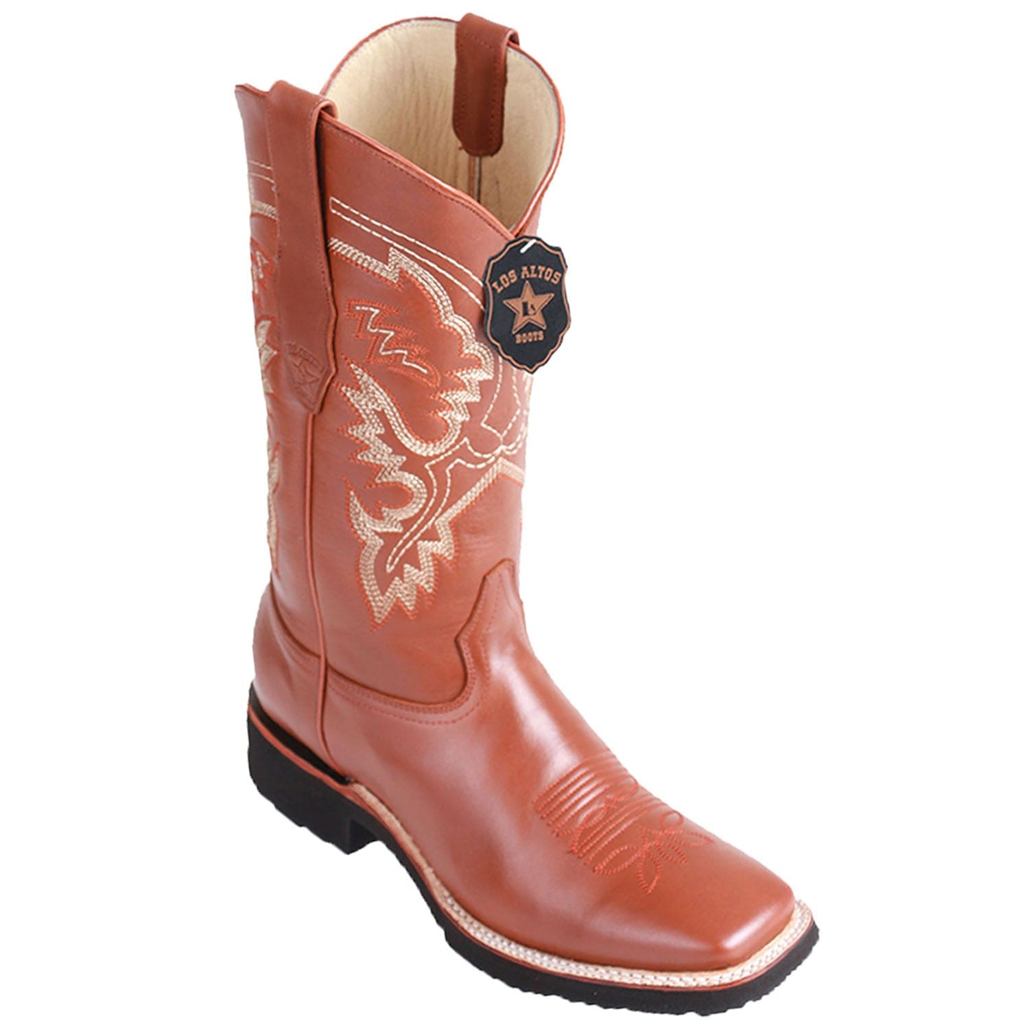 Men's Los Altos Genuine Leather Wide Square Toe Boot 82E3851 - 6