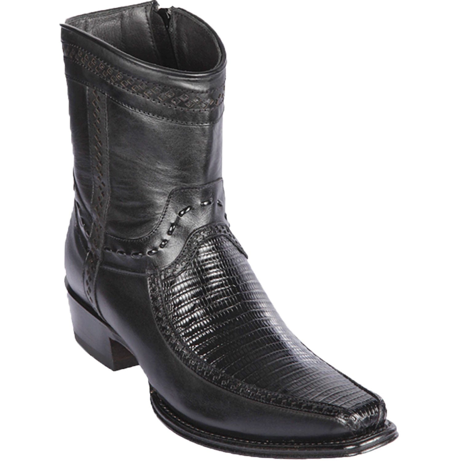 Men's Los Altos Lizard and Deer Skin European Toe Short Boots 76BF07 - 6