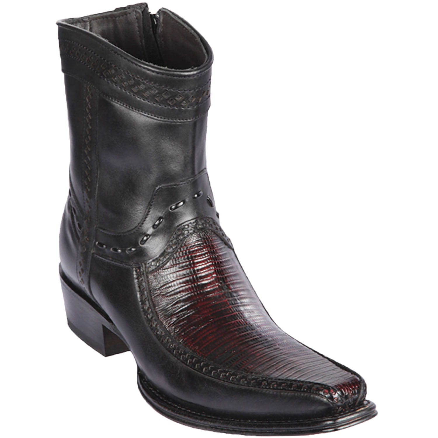 Men's Los Altos Lizard and Deer Skin European Toe Short Boots 76BF07 - 6