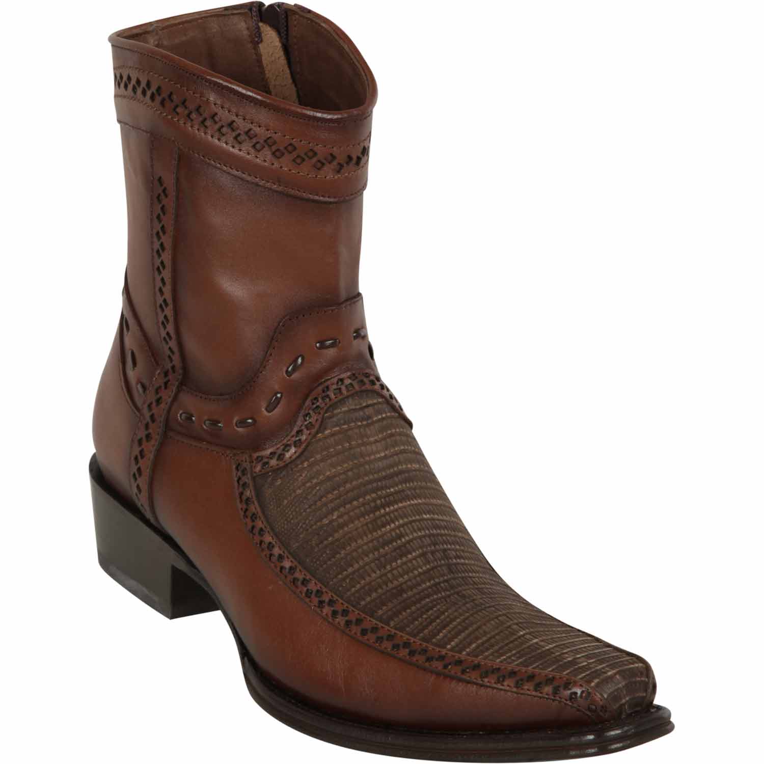 Men's Los Altos Lizard and Deer Skin European Toe Short Boots 76BF07 - 6