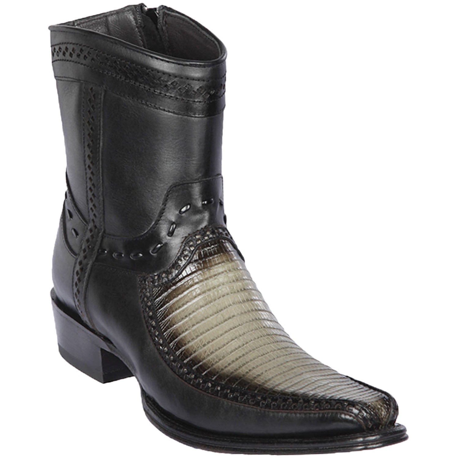 Men's Los Altos Lizard and Deer Skin European Toe Short Boots 76BF07 - 6
