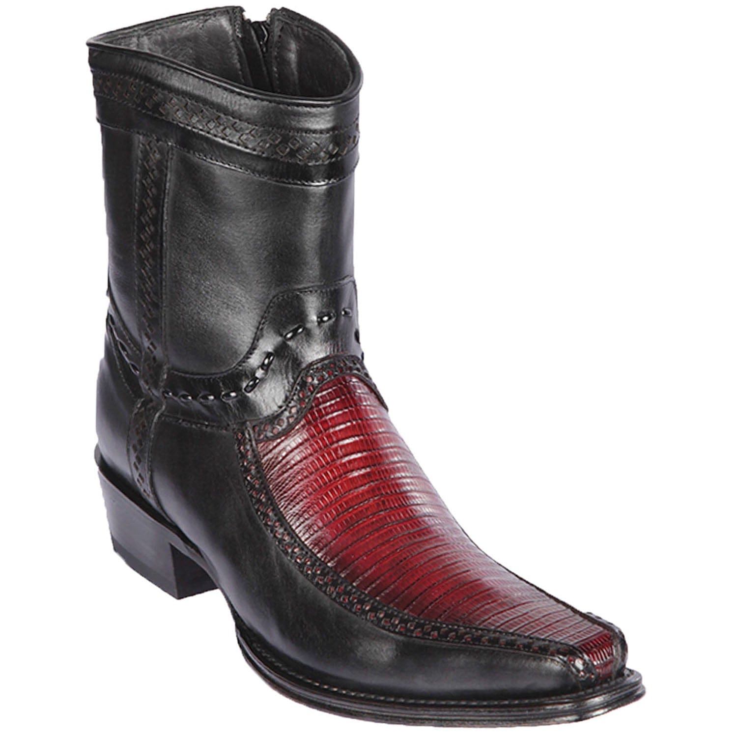 Men's Los Altos Lizard and Deer Skin European Toe Short Boots 76BF07 - 6