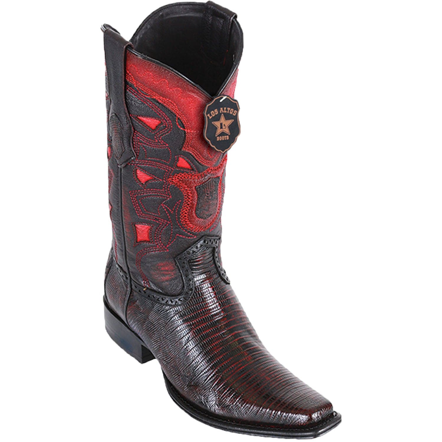 Men's Los Altos Lizard Skin European Square Toe Boots 7607 - 6