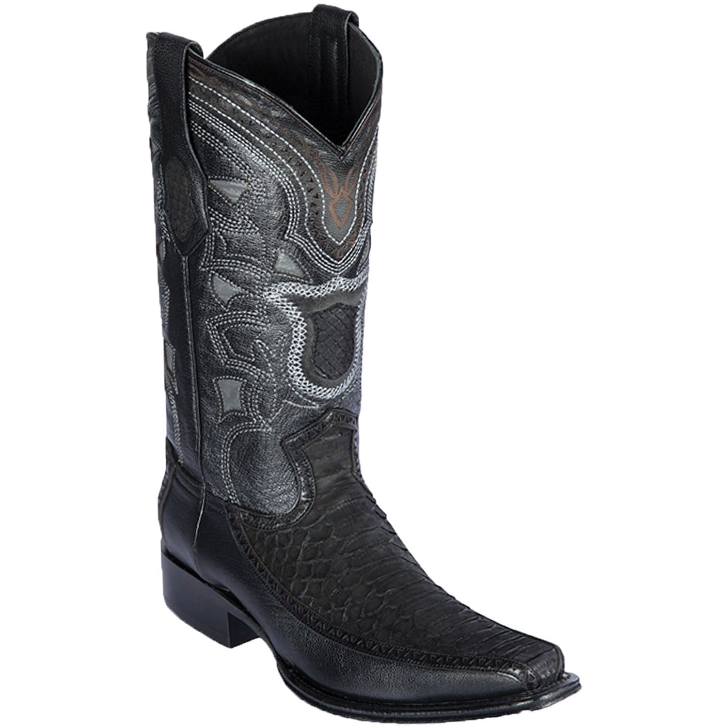 Men's Los Altos Python and Deer European Square Toe Boots 76FN57 - 6