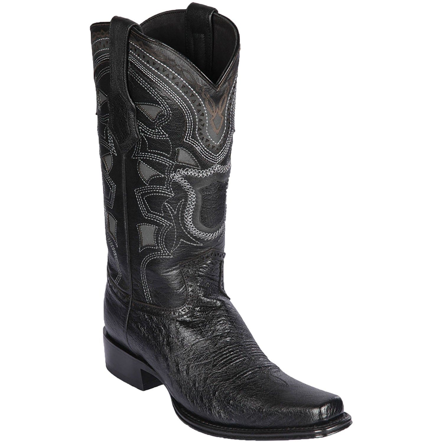 Men's Los Altos Smooth Ostrich European Square Toe Boots 7697 - 6
