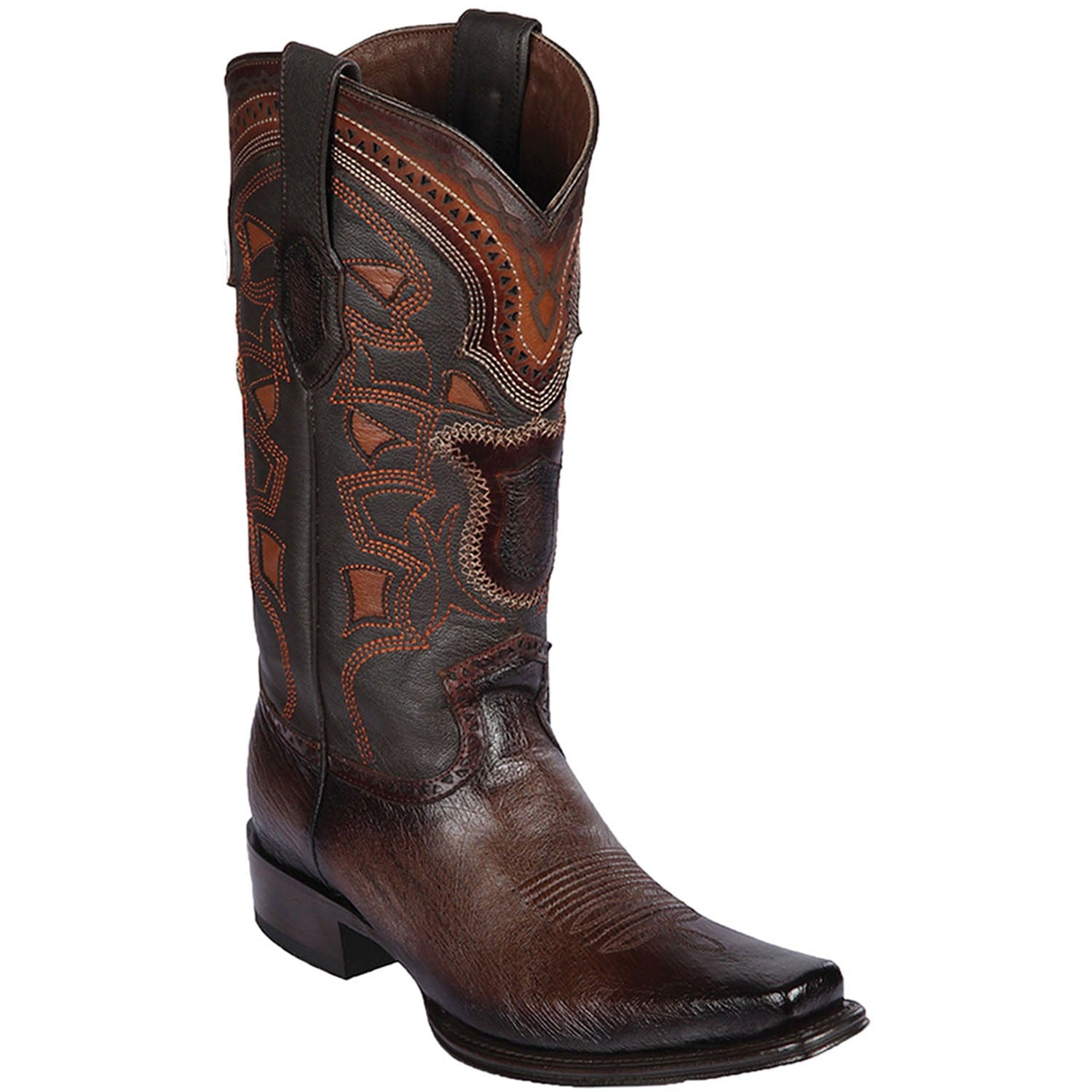 Men's Los Altos Smooth Ostrich European Square Toe Boots 7697 - 6
