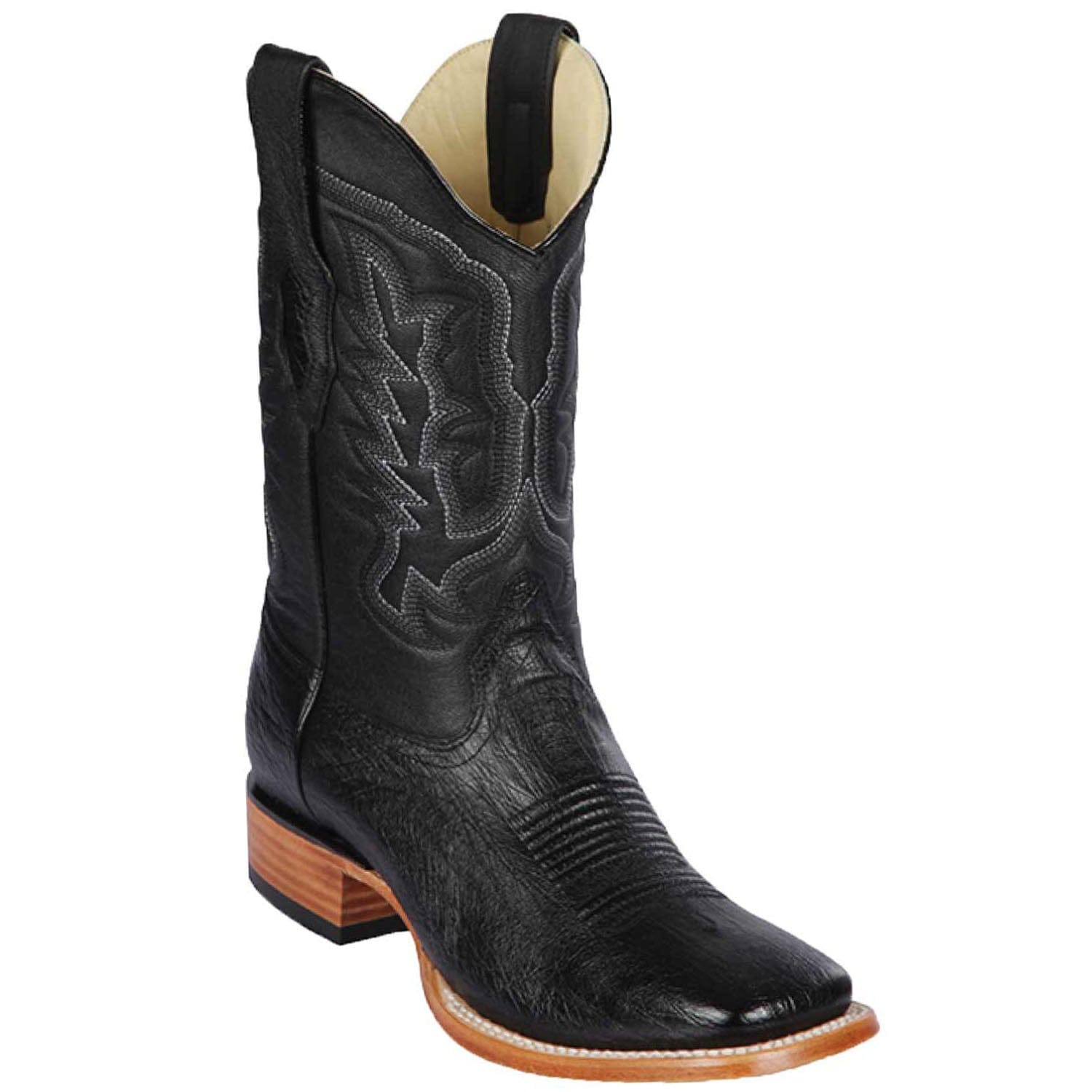 Men's Los Altos Smooth Ostrich Wide Square Toe Boots 82797-A - 6