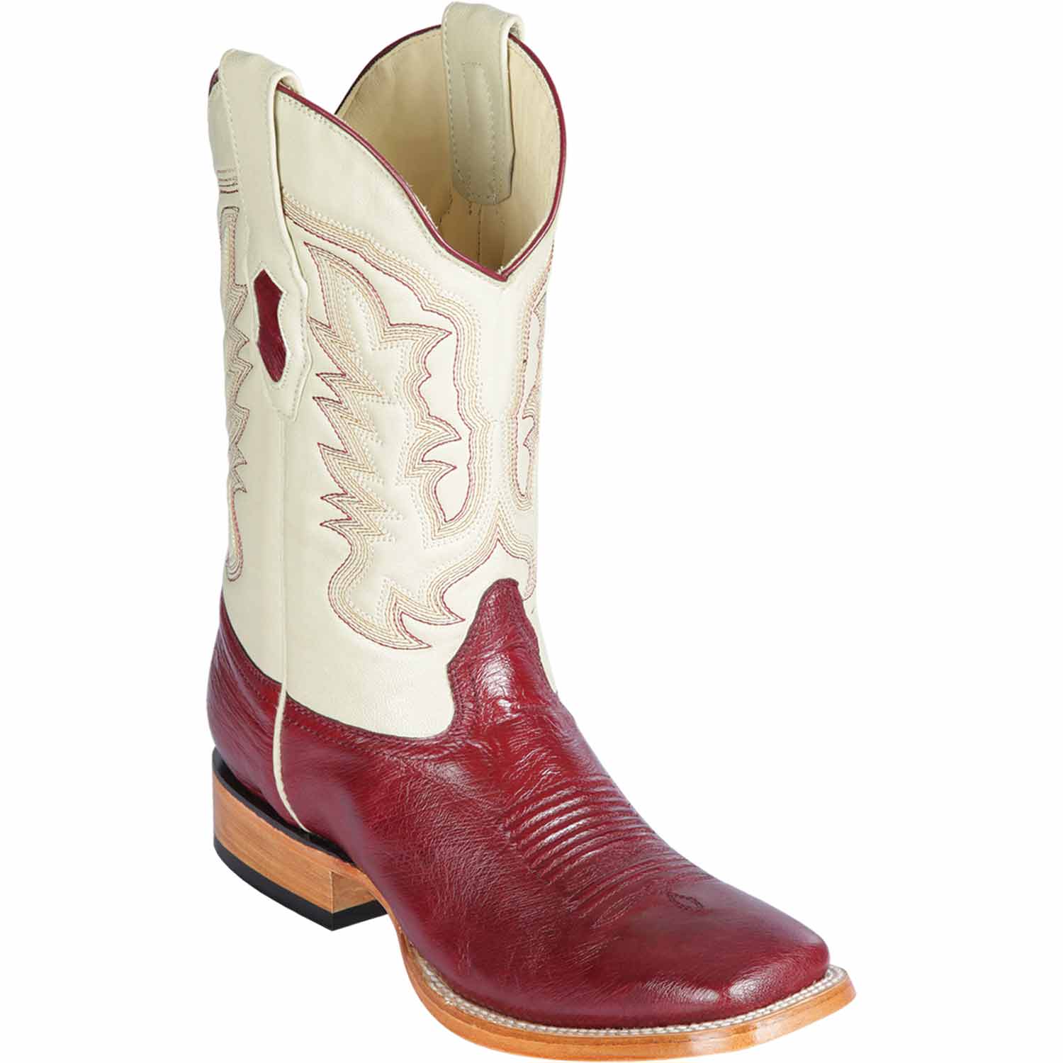 Men's Los Altos Smooth Ostrich Wide Square Toe Boots 82797-A - 6