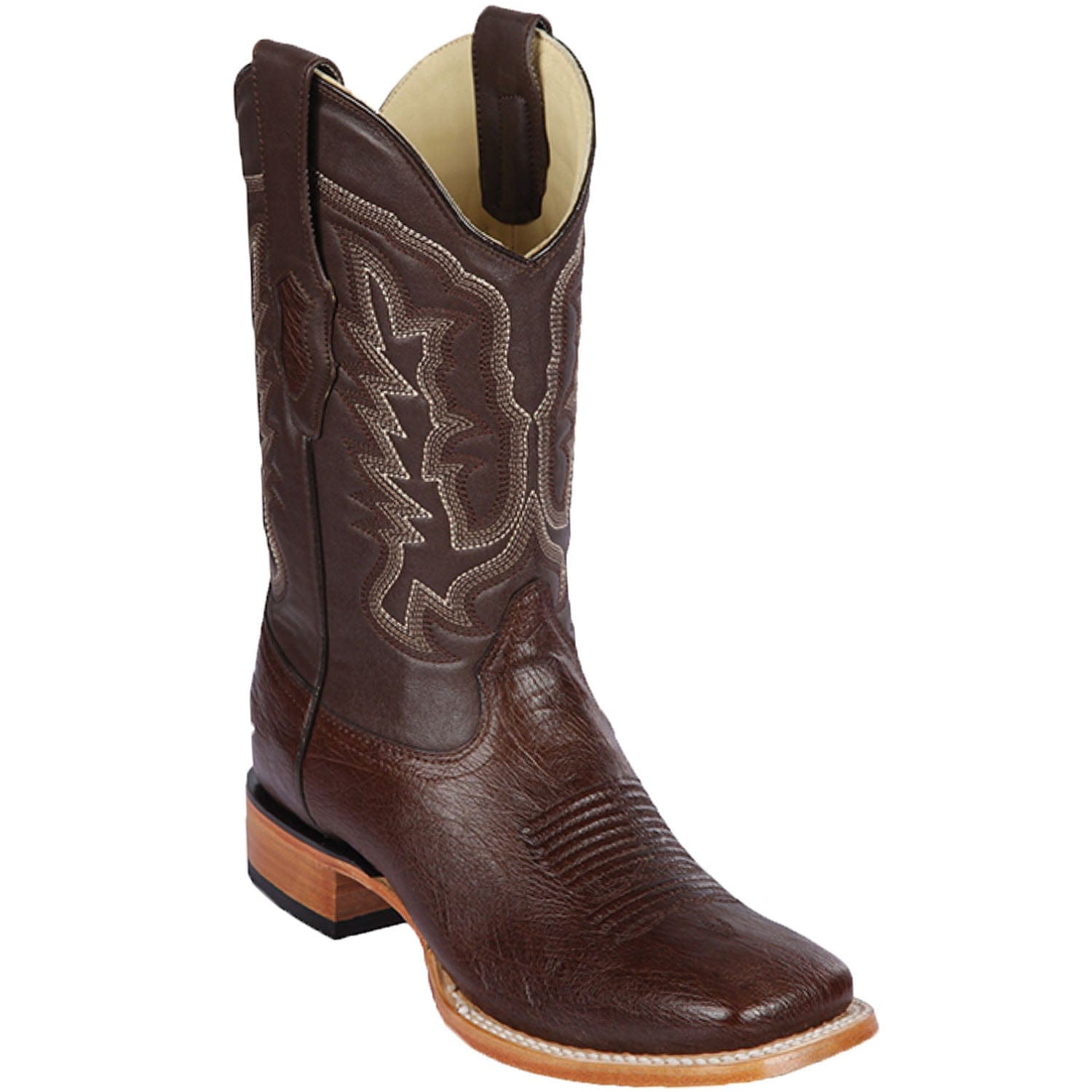 Men's Los Altos Smooth Ostrich Wide Square Toe Boots 82797-A - 6