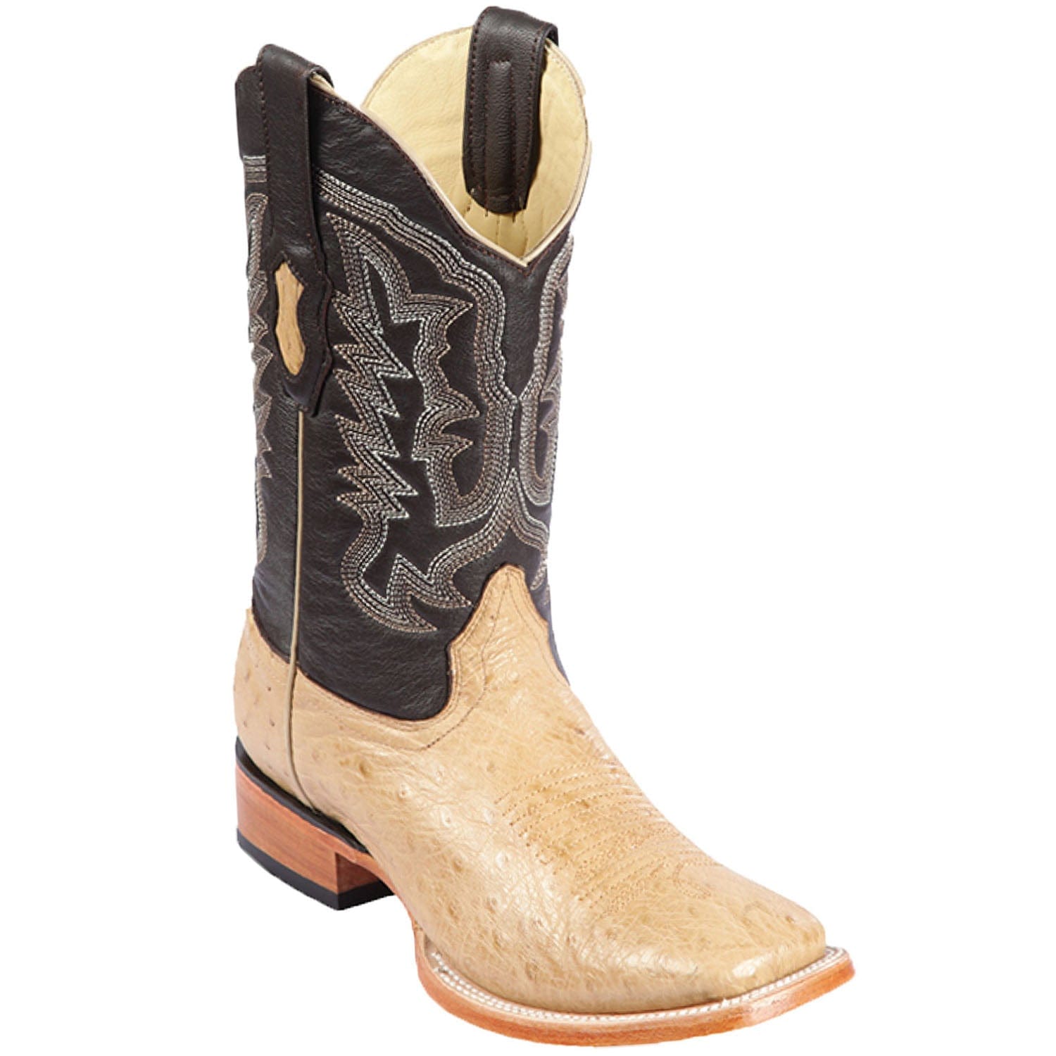Men's Los Altos Smooth Ostrich Wide Square Toe Boots 82797-A - 6