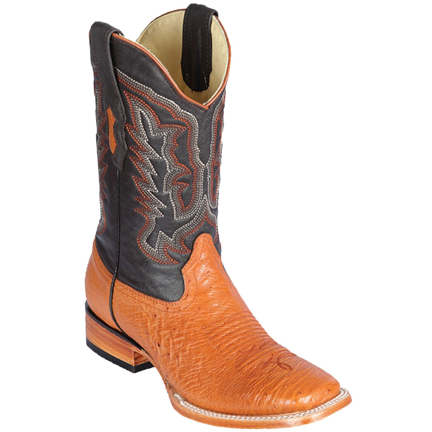 Men's Los Altos Smooth Ostrich Wide Square Toe Boots 82797-B - 6