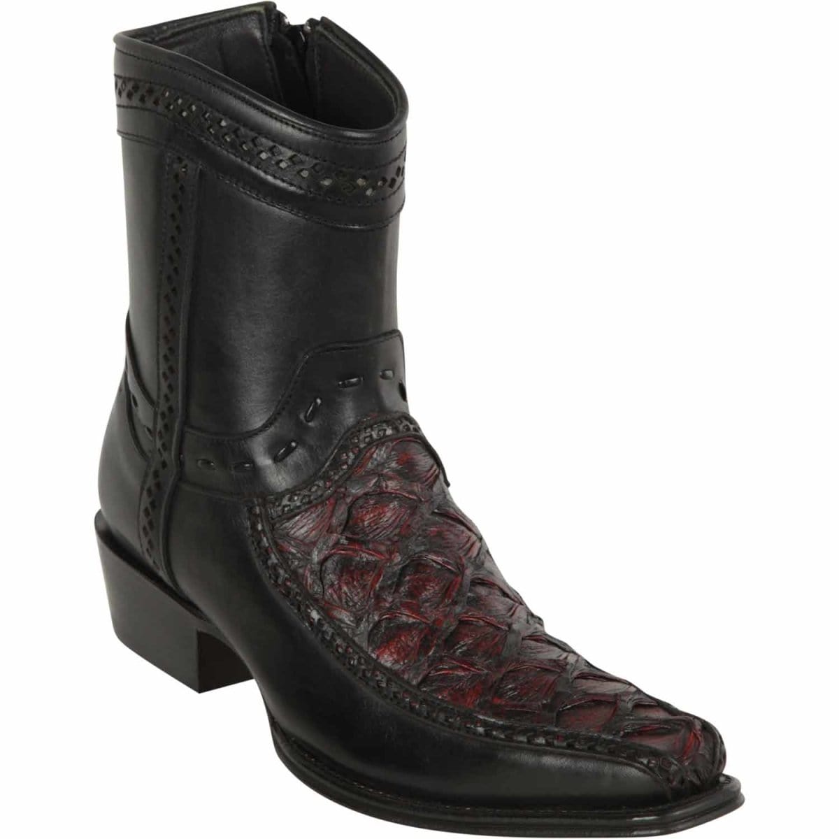 Los Altos Men's Original Monster Fish Skin European Toe Short Boots LAB-76BF10 - 6