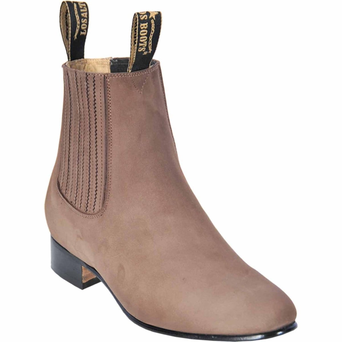 Los Altos Men's Round Toe Suede Leather Ankle Boots Tan LAB-6163 - 6