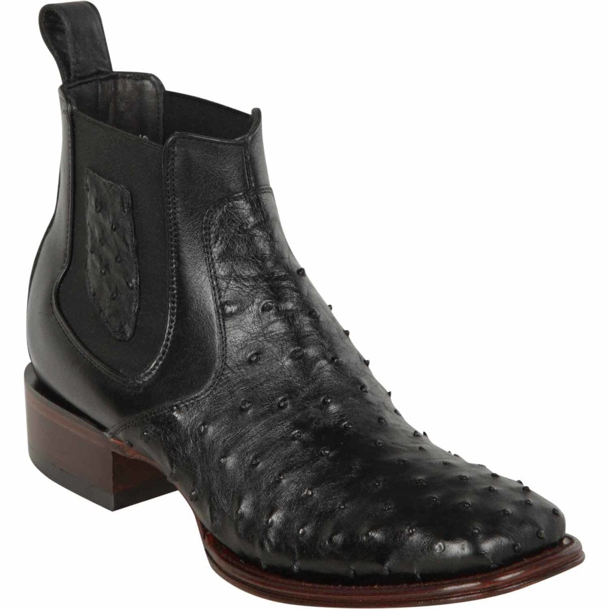 Los Altos Men's Square Toe Ostrich Short Boots LAB-82BV03 - 6